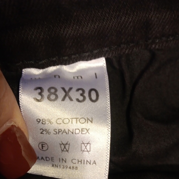 NWT! MNML Black Skinny Jeans for Men 38/30 - Picture 8 of 9